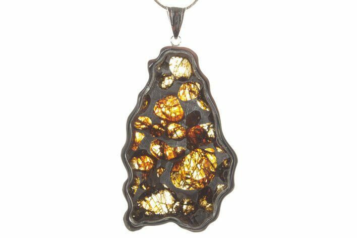 Sericho Pallasite Meteorite Pendant - Kenya #373103
